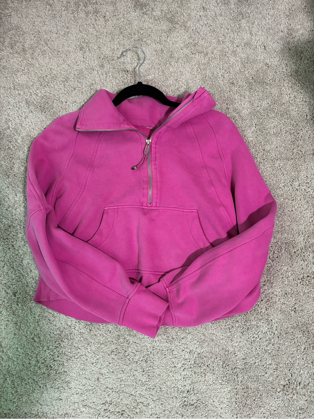 lululemon athletica Half-Zip Pullover Hoodie in Bright Pink
